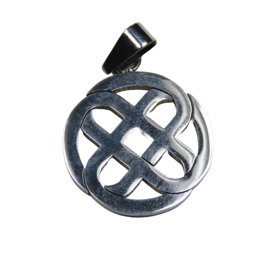 Inox Women's Stainless Steel Celtic Pattern Pendant